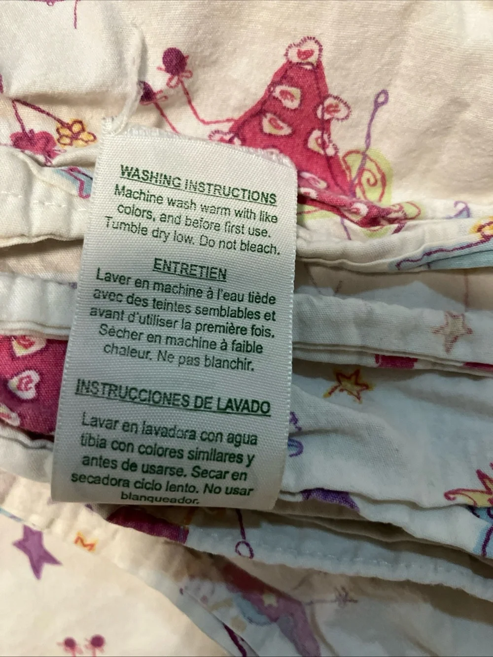 Laura Ashley White Diaper Covers with Pink & Yellow Fairy Print